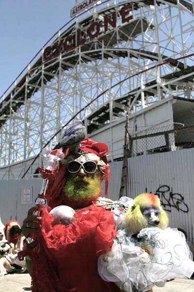Painted Poodle & Pal    -  Coney Island - Photography by Katherine Keck 